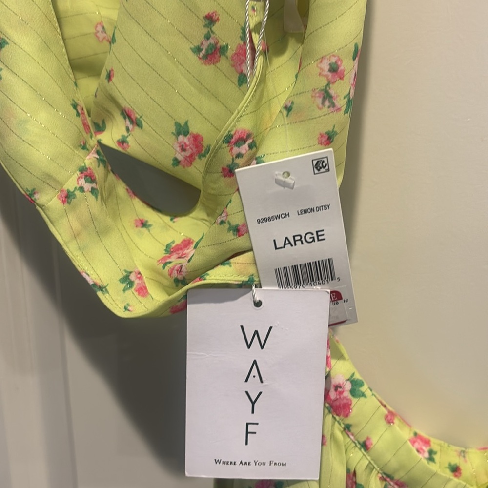 NWT Women’s WAYF Darlin Women’s Chiffon Cut Out Maxi Dress.  Large - Picture 3 of 3